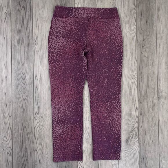 Soft Surroundings Women Size M Purple Speckled Ponte Pull On Straight Leg Pants - Picture 9 of 17